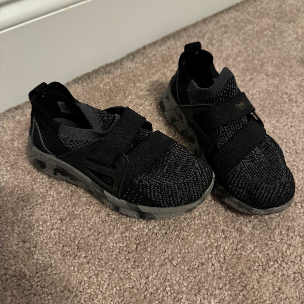 Black and grey sneakers